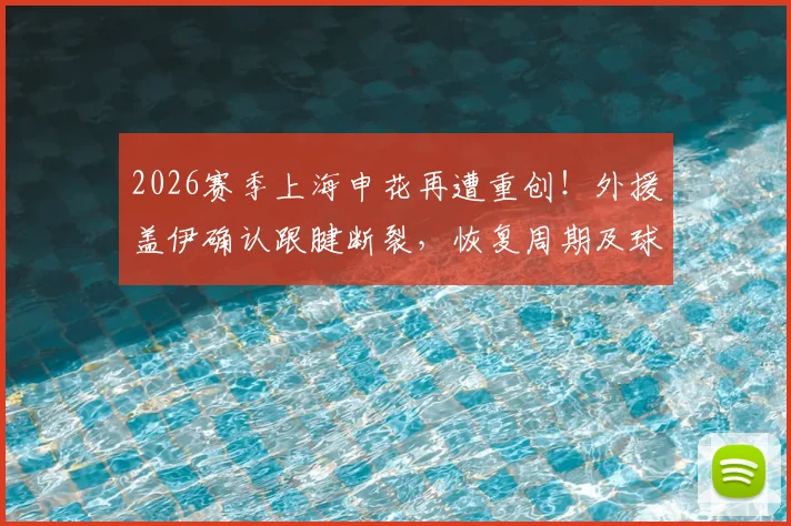 2026赛季上海申花再遭重创!外援盖伊确认跟腱断裂,恢复周期及球队影响分析